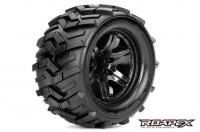 Tires - 1/10 Monster Truck - mounted - 1/2 offset - Black wheels - 12mm Hex - Morph (2 pcs)