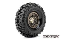 Tires - 1/10 Crawler - mounted - 1.9" - Chrome Black wheels - 12mm Hex - Booster (2 pcs)
