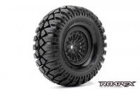 Tires - 1/10 Crawler - mounted - 1.9" - Black wheels - 12mm Hex - Hardrock (2 pcs)