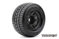 Tires - 1/8 Monster Truck - mounted - 1/2 offset - Black wheels - 17mm Hex - Trigger (2 pcs)
