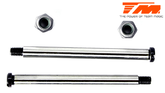 Team Magic - TM560157 - Spare Part - M8JS/JR - ST Steel 3.5x43.5mm Hinge Pin (for Rear Outside Lower) (2 pcs)