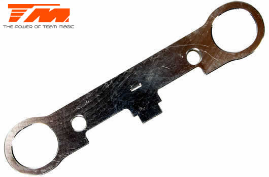 Team Magic - TM560158 - Spare Part - M8JS/JR - Aluminum 7075 - Rear Lower Rear (1° and 2° Toe) Hinge Pin Plate