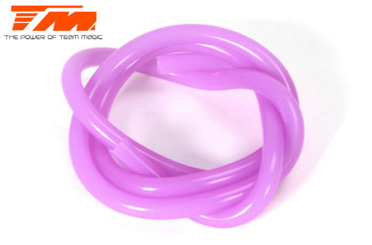 Team Magic - TM119001P - Fuel tube silicone - 0.6m - transparent Purple 