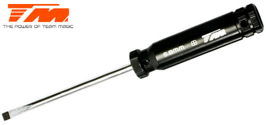 Team Magic - TM117025 - Tool - Screwdriver Flat - Team Magic Black HC - 5.8mm