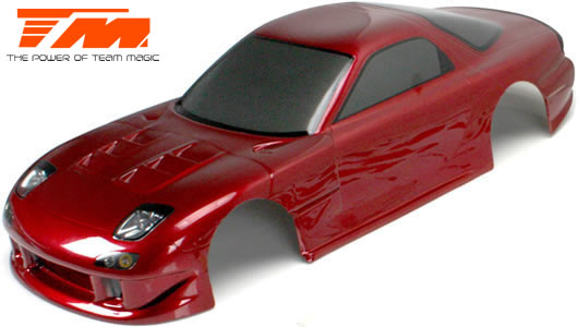 Karosserie - 1/10 Touring / Drift - 190mm - Fertig lackiert - keine Löcher - RX7 Dunkel Rot