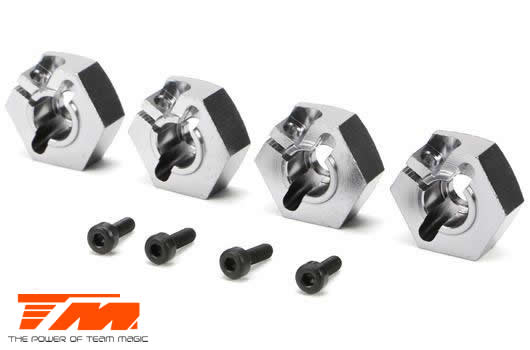 Team Magic - TM510135TI - Option Part - E5 - Clamp Type Wheel Hexes 14mm - Titanium (4 pcs)