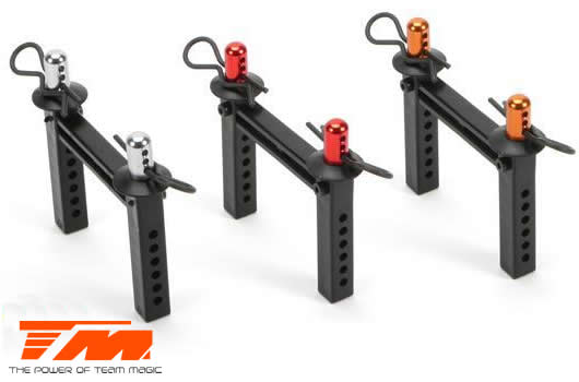 Team Magic - TM510142O - Pièce Option - E5 - Support de carrosserie en aluminium - Orange