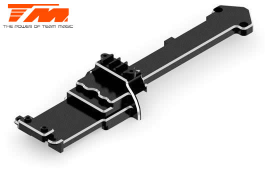 Team Magic - TM510164BK - Option Part - E5 - CNC Machined Aluminum Central Gear Cover Plate - Black