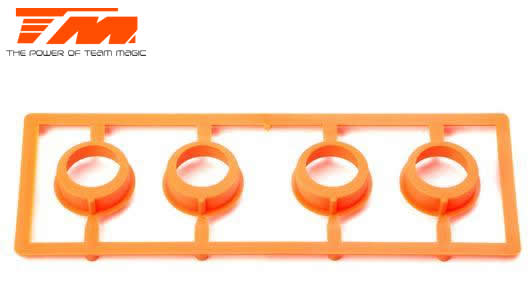 Team Magic - TM507605 - Pièce détachée - E4RS4 - Excentriques de tension de courroie - Orange (4 pces)