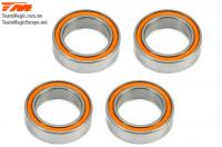 Ball Bearings - metric - 12x18x4mm Rubber sealed Orange (4 pcs)
