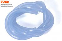 Fuel tube silicone - Large Flow (2.5mm) - 1m - transparent blue
