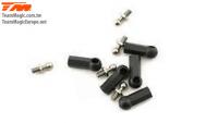 Ball Cups and Studs 4.0 mm - Short - Black - 5 pcs