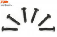 Screws - Button Head - Self Tapping - Hex (Allen) - 3 x 14mm (6 pcs)