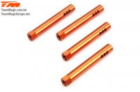 Pièce Option - E4D-MF - Aluminium 7075 - Tige de support d'accu - Orange (4 pces)