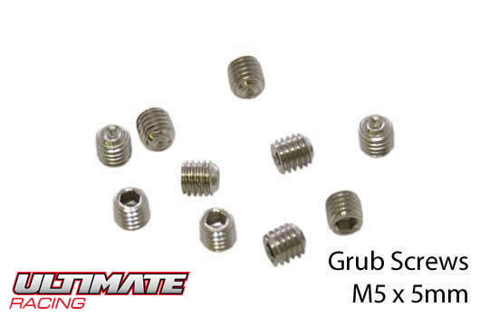 Ultimate Racing - UR164505 - Grub Screws - M5 x  5mm (10 pcs)