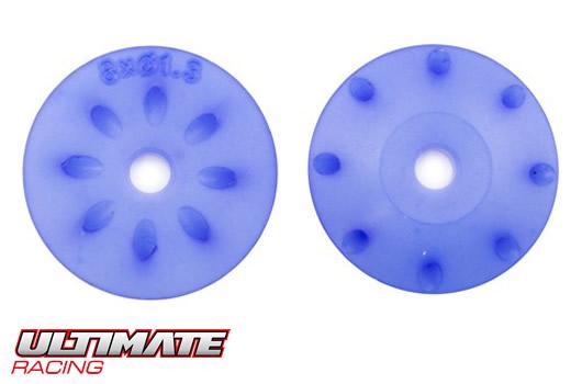 Ultimate Racing - UR1712 - Option Part - 16mm Shocks Pistons - Conical 1.3mm * 8 Angled Holes (2pcs)