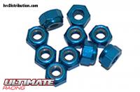 Nuts - M3 nyloc - Aluminum - Blue (10 pcs)
