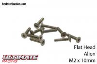 Screws - Flat Head - Hex (Allen) - M2 x 10mm (10 pcs)