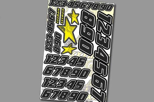 XXX Main - XN003 - Stickers - Numbers - Star - Carbon