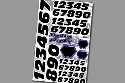 XXX Main - XN004 - Stickers - Numbers - Moto - Black