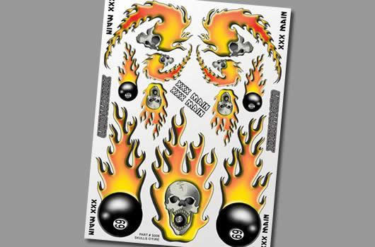 XXX Main - XS006 - Stickers - Skulls O'Fire