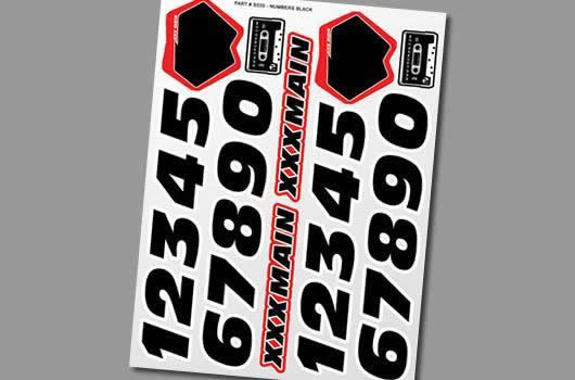 XXX Main - XS035 - Stickers - Numbers Black