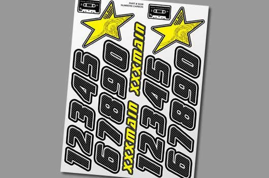 XXX Main - XS036 - Stickers - Numbers Carbon