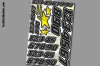 Stickers - Numbers - Star - Carbon