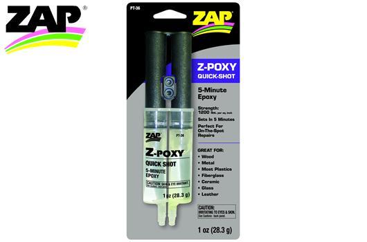 ZAP / SuperGlue - ZPT36 - Glue - Z-Poxy - Quick Shot Dual Syringe - 28.3g (1 oz.) (Composition 11730074)