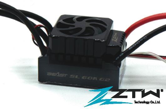 ZTW by HRC Racing - ZTW4106023 - Regolatore elettronico di velocità ESC - Senza spazzole - 1/10 - 2~3S - Beast SL 60A G2 