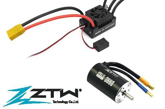 ZTW by HRC Racing - ZTW1112051 - Electronic Speed Controller COMBO - Brushless - 2~4S - Beast SL SCT G2 - 120A / 760A - 3500KV 5mm Motor 3660 - XT90