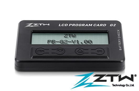 ZTW by HRC Racing - ZTW1400011 - Elektronischer Geschwindigkeitsregler - Boot - LCD Programmkarte für Seal G2 ESC