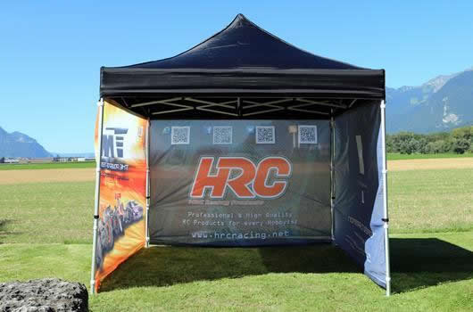 Pit Tent - HRC Racing / Team Magic - 3x3m - Pro & Durable Structure - 3 printed sides