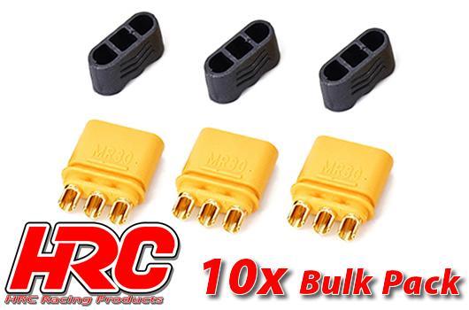 Connector - MR30 Triple - Male (10 pcs) - Gold