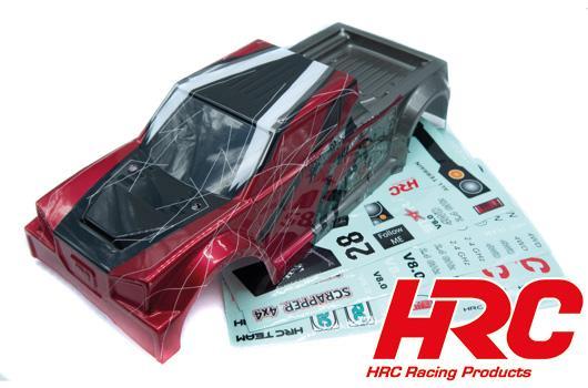 HRC Racing - HRC15-BSC-R - Karrosserie - 1/10 Truck - farbig - Scrapper - RED/BLACK (with decals)