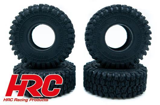 HRC Racing - HRC62301B - Pneus - 1/18 Crawler - HARDER - avec mousse pour TRX-4M 4pcs