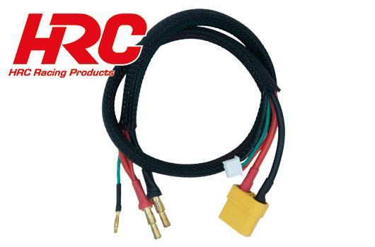 HRC Racing - HRC9652X9 - Charger Lead - XT90 (F) to 4&5mm Bullet (M) straight & JST Balancer for Hardcase - 50cm WRAP Type - Gold