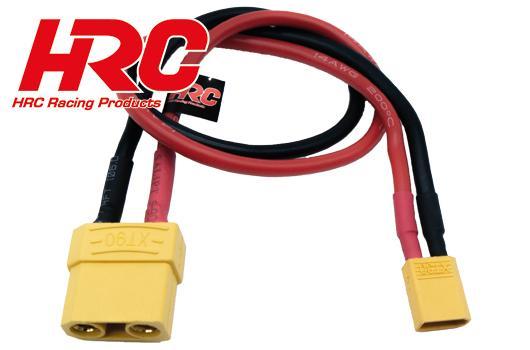 HRC Racing - HRC9603X9 - Charger Lead - XT90 (F) to XT30 Battery Plug - 300mm - Gold