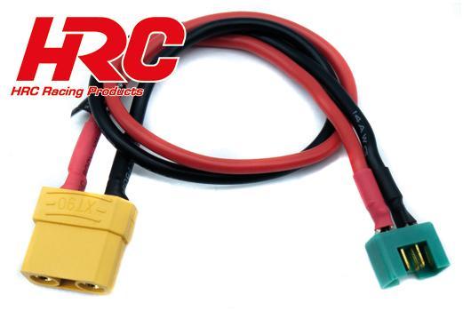 HRC Racing - HRC9606X9 - Charger Lead - XT90 (F) to MPX Battery Plug - 300mm - Gold