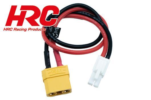 HRC Racing - HRC9612X9 - Charger Lead - XT90 (F) to Mini Tamiya Battery Plug - 300mm - Gold