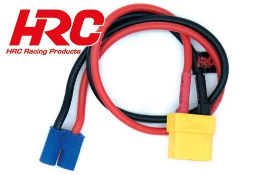 HRC Racing - HRC9613X9 - Charger Lead - XT90 (F) to EC3 Battery Plug - 300mm - Gold