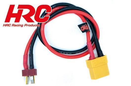 HRC Racing - HRC9614X9 - Charger Lead - XT90 (F) to Ultra T Battery Plug - 300mm - Gold