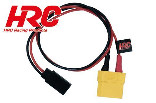 HRC Racing - HRC9618X9 - Charger Lead - XT90 (F) to Receiver Battery JR Universal Plug - 300mm - Gold