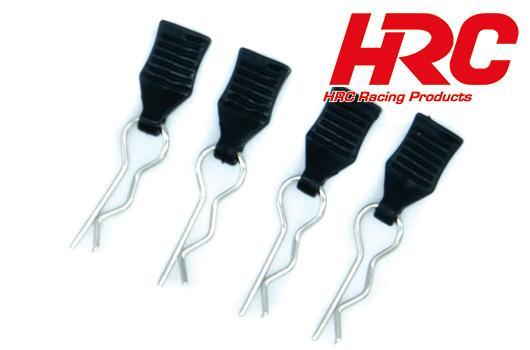 HRC Racing - HRC2079SR - Body Clips - 1/10 - short - small head w/ rubber grip (10pcs)