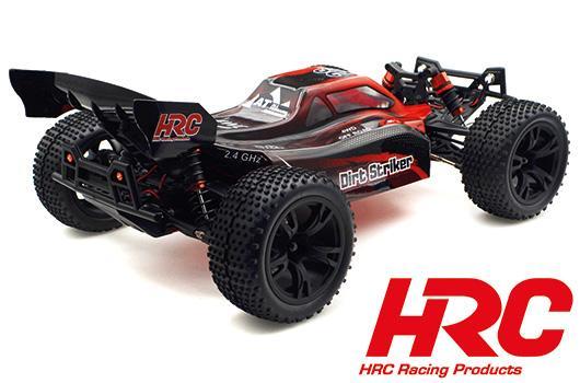 Car - 1/10 XL Electric - 4WD Buggy - RTR - HRC NEOXX - Brushed - Dirt Striker V2 RED/BLACK