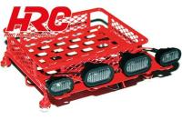 Parti di carrozzeria - 1/10 Accessory - Scale - Portapacchi piccoli per Crawler - con fari LEDs - Rosso