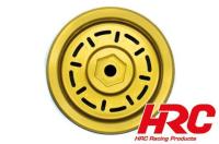 Wheels - 1/10 Crawler - 1.9" - 12mm Hex - Aluminium - Sword Beadlock - Gold/Black (4 pcs)