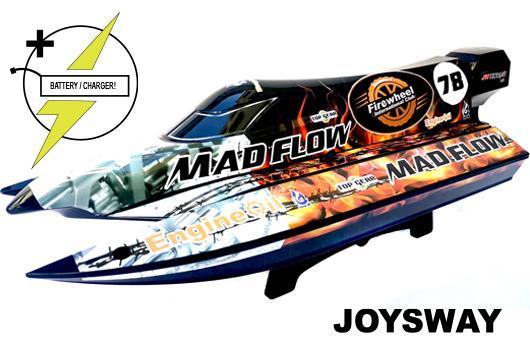 Joysway - JOY8653V3-PLUS - Barca da corsa - Elettrico - RTR - Mad Flow V3 - BRUSHLESS - HRC COMBO 11.1V 2500mAh 40C LiPo & AC Balance Charger 11.1V 2200mAh 35C