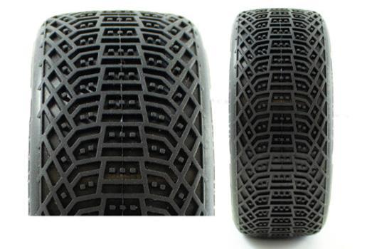 Tires - 1/8 Buggy - I-Barrs V3 Buggy C2 (Soft) Pre-Mounted Yellow (2pcs.)