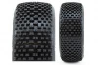 Tires - 1/8 Buggy - mounted - Yellow wheels - 17mm Hex - H-BLOCK V2 C2 (SOFT) (2 pcs)